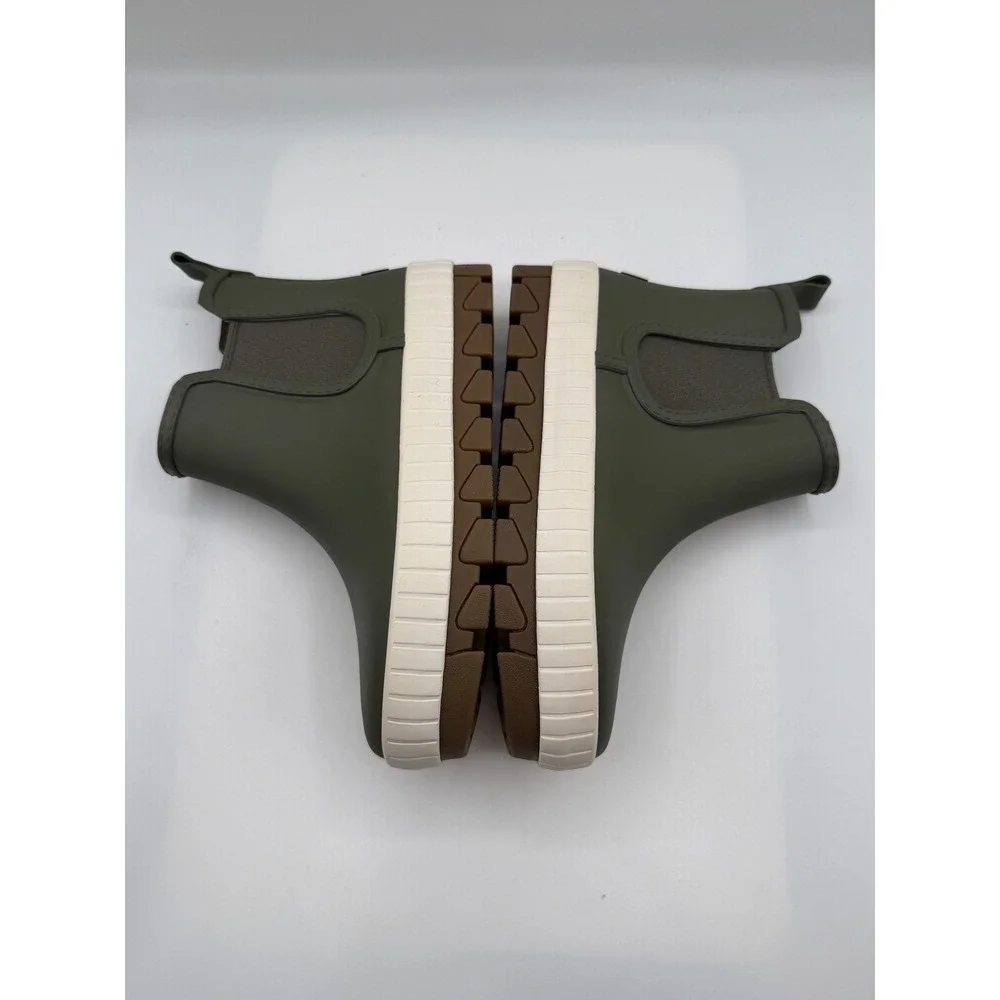 Sperry Torrent Chelsea Boots, Women's 6, Olive Waterproof Rubber Rain, NEW/DEF.